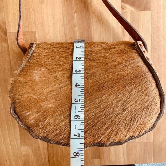 HAND TOOLED Leather Pony Hair Bag - Picture 9 of 14